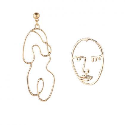 Gold Plated Funny Body Earring
