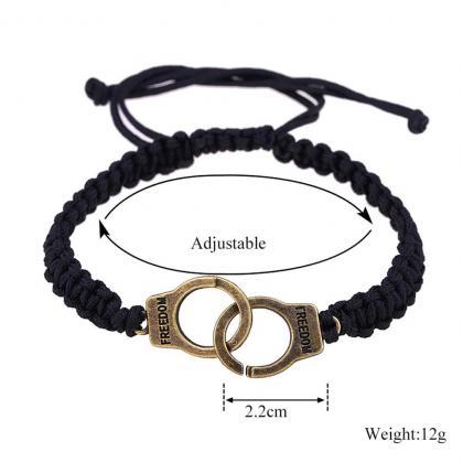 Handmade Adjustable Handcuff Bracelet