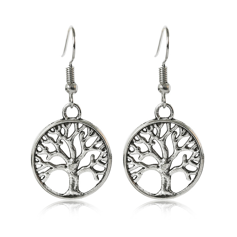 Silver Plated Vintage Tree Earring